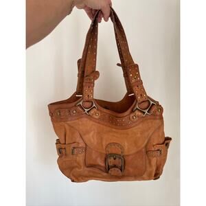 Kooba Studded Leather Y2K Boho HoboTote Shoulder Bag -